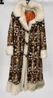 Vintage Brindled 60s 70s Penny Lane Coat Faux Fur  Timme Tation Size L xl Boho