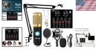 Professional Podcast Equipment Bundle With Voice Changer   Usb Audio Interface