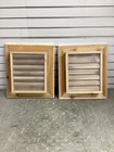 Two Pack -  12 75w X  9 75h  Gable Vent  18 87w X  16 87h Frame Size Cedar