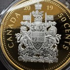 2019 Canada 5 Oz Fine Silver Big Coin Series  50-cent Coin Canada Coat Of Arms