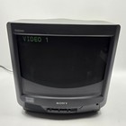 Sony Trinitron Kv-13m42 Crt Tv 13  Vintage Retro Tested Works No Remote See Vid