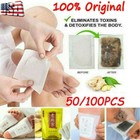 100pcs Detox Foot Pads Ginger Extract Toxin Removal Anti-swelling Weight Patches