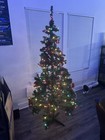 6 5ft Christmas Tree With Attatched Led Lights Artificial Plug In Spruce W Box