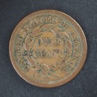1848 Braided Hair Large Cent   grades F   Free Shipping  C5812