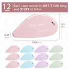 Scrapbook Tape  12 Pack Glue Tape  Opaque Light-colored Shell