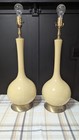 Pair Of Vintage 1960s Yellow Ceramic Genie Lamp Mid Century Modern Mcm 26 