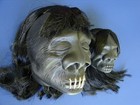 Vintage Shrunken Head Heads Hanging Car Mirror Novelty 2 Sizes Halloween Nos 