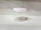 16oz Plastic Round Clear Jars With White Lids - 100 Units - Shipping Included