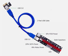 Pci-e 1x To 16x Powered Usb3 0 Gpu Riser Extender Adapter Card Board Cable