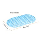 Bath Tub Shower Mat 26  X 14 2  Non-slip Oval Mat For Bathroom Clear Blue