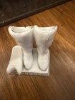 Antique White Riding Boots Match Striker Holder Porcelain