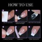 120pcs False Nail Tips Short French Half Cover Artificial Acrylic Nails Clear