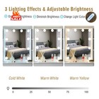 Vanity Desk Set With Led Lights Mirror Makeup Dressing Table And Stool For Gifts