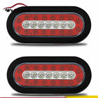 2pcs 6 3  Oval Truck Trailer Led Tail Lights 23 Leds Stop Brake Lights Taillight