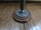 2-tier Industrial Rustic 1 2  Steel Pipe Jewelry Watch Display Stand W wood Base