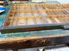 Hamilton Wood Oak Printers Drawer  Type Case  shadow Box   Lot Two