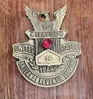 Internal Revenue Service Irs 30 Year Plaque Award Crest Faux Ruby Stone 