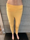 Women   s High-waist Cargo Pocket Leggings - Yellow Size Small