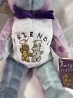 Vintage 2002 Holy Bears Frendship Beanie Stuffed Animal Plush Toy Purple Blue