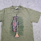 Vintage 1998 New Orleans Jazz   Heritage Festival T Shirt Mens Small Green Hanes
