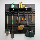 4 Ft x 4 Ft or 8 Ft x 2 Ft black Plastic Slat Wall Kit 01000800
