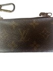 Louis Vuitton Coin Case Card Key Holder Pochette Cle Monogram Canvas Authentic