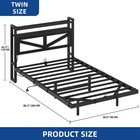 Twin full Size Led Metal Floating Bed Frame With Charging Station For Bedroom