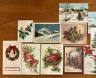 Vintage Lot Of 14 Christmas Mixed Greeting Card 1930s - 1950s Not Perfect - C16