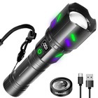 12000lm Focus Fire Flashlight Usb Rechargeable Zoomable For Camping   Survival