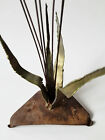 Vintage Mcm Kinetic Sculpture Stemmed Flowers Welded Metal Brutalist Art