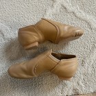 Alexandra Jfk Childs Tan Leather Slip-on Split-sole Jazz Dance Shoes Size Y 12