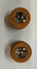 Pair Of Orange Set Screw Sponge Wheels For 1 24 Scale Slot Car