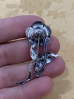 Beau Sterling Silver 925 Tested Estate Acquired Detailed Flower Brooch Pin