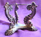 Godinger Silver Art Co Silverplate Ornate Stand Orb Candle Holder Vase Insert 3 