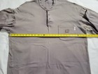 Rasco Henley Shirt Long Sleeves Cotton Flame Resistent Beige Xl  See Meas Read