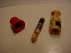 Antique Celluloid Doll Sewing Thimble Holder Kit Thread Needles Germany