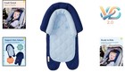 Baby   Toddler Car Seat Head Support Blue Washable Grow With Baby