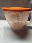 Vintage Tupperware Orange Measuring Cups And Spoons  