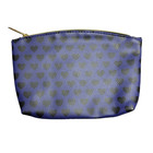 Ipsy Purple With Hearts Zippered Cosmetics Bag Makeup Bag Only Is Pre-owned
