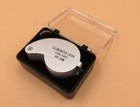 Double Led Lights 40x Magnifier Loupe Eye Glass Lens Pocket Size For Jeweler
