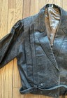 Women s Vintage 80   s Pleated Lambskin Moto Jacket W  Belted Waist