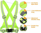 2 Pack High Visibility Reflective Safety Vest Running Gear Straps