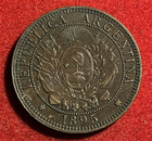 Argentina 2 Centavos 1895 Bronze Coin Km 33 T10938