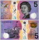 Australia 5-10 Dollars 2 Pieces Set  2016-2017  P-62a-63  Unc  Polymer