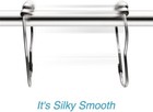 12pcs Set Stainless Steel Bathroom Shower Curtain Rings Hooks With Roller Ball