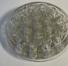 Vintage Clear Glass 19 Hole Flower Frog