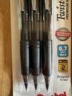 Pentel Twist-erase Iii Mechanical Pencil 0 7mm Black Set Of 3 W Clic Erasers Lot
