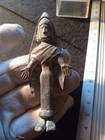 Superb Bronze  Celtic Idol Damme    Primitive   Figure In Bronze  