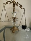 Vintage Scales Of Justice Crystal Balance Beam Hollywood Regency 21  X 18 