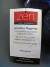 Zen Yarn Gardn Superfine Fingering Merino Wool Nylon 400 Yards  color Options  
